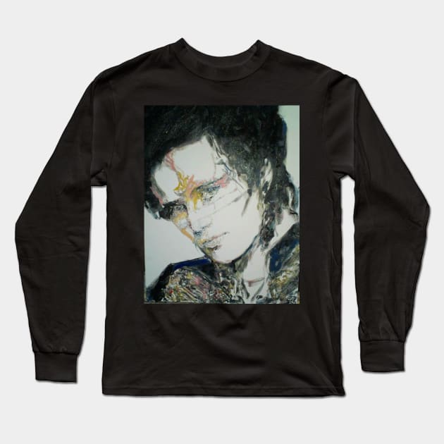 Adam ant Long Sleeve T-Shirt by Mike Nesloney Art